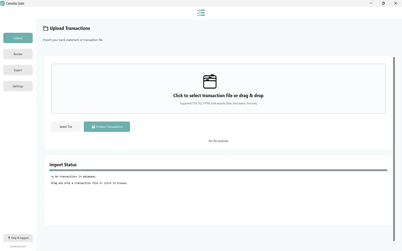 Censitio Desktop offline interface